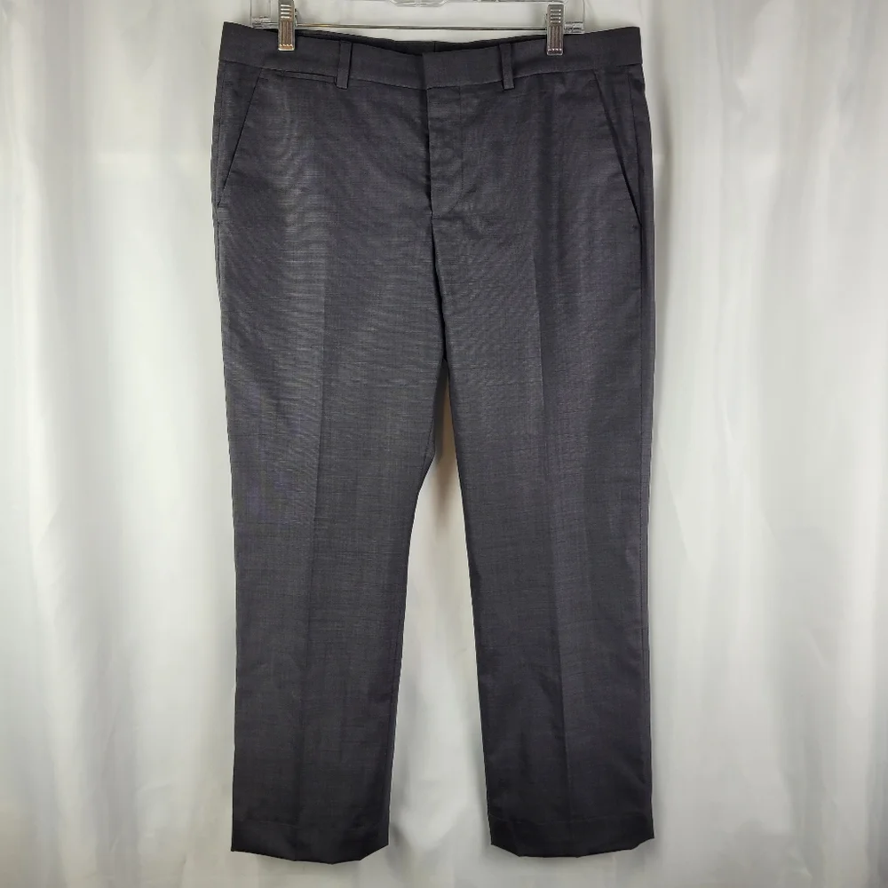 Express Gray Wool Stretch Photographer Trouser Pants Men Size 33 Tailored Inseam